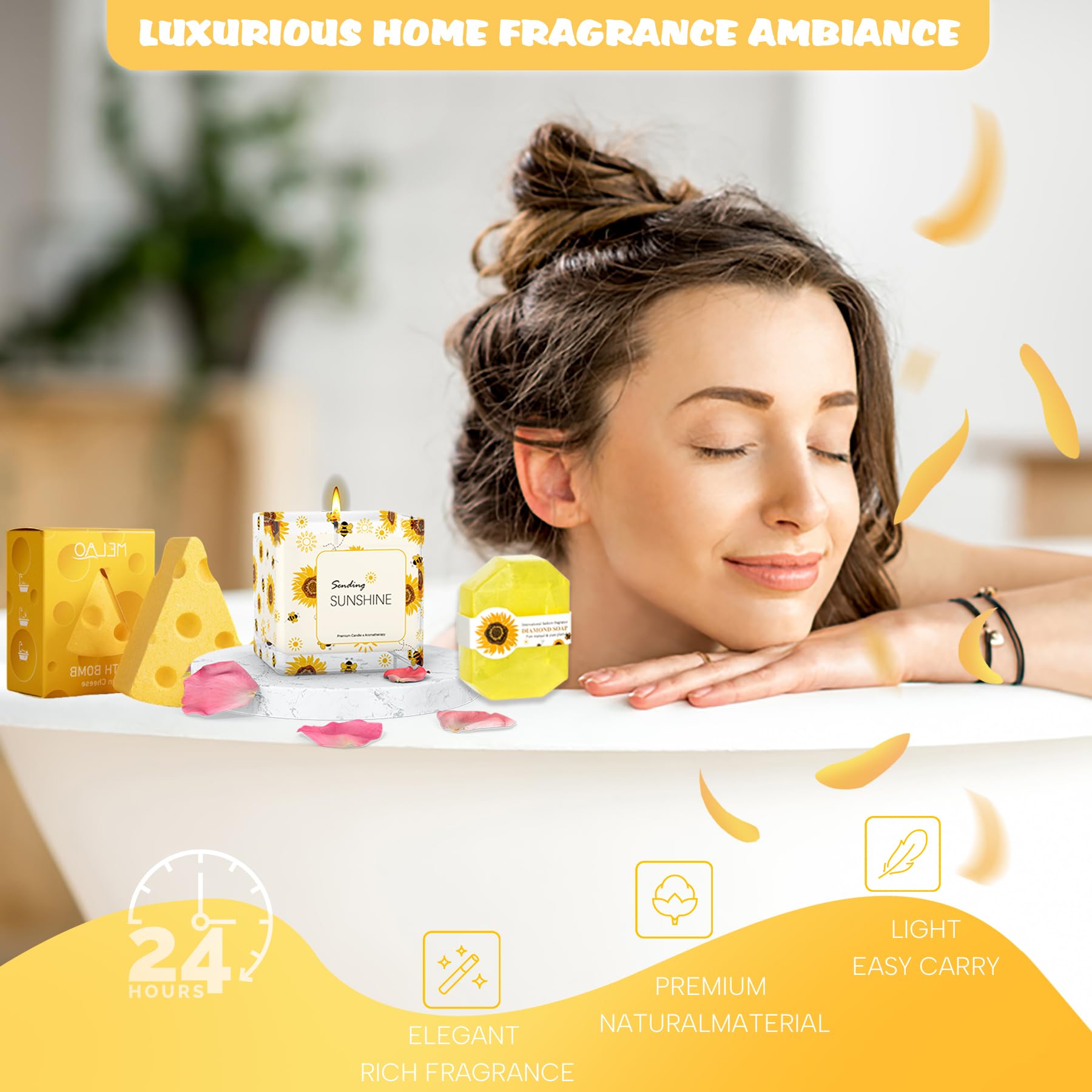 Acessorz vela aromática girasol, fragancia suave para relajación
