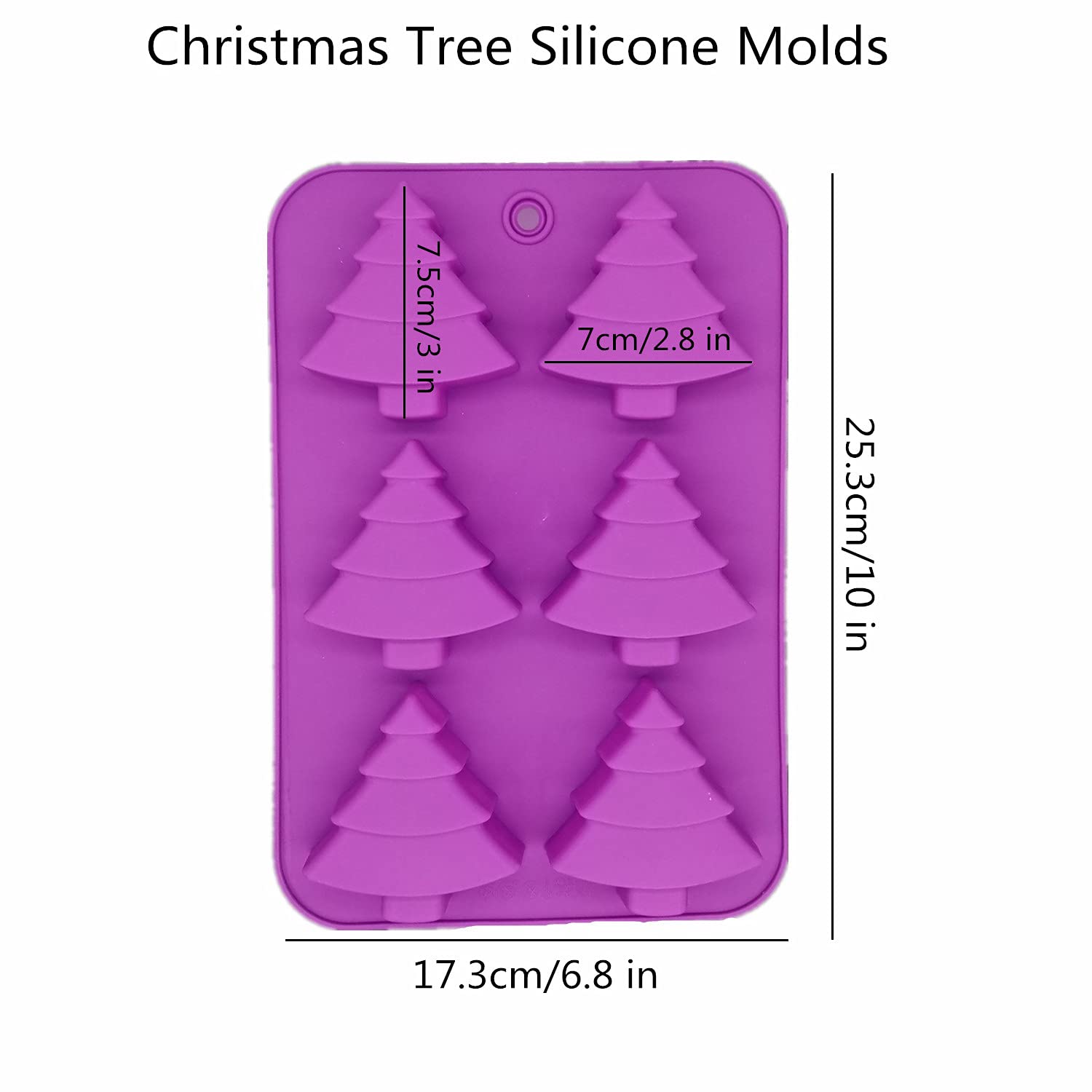 Accfore moldes silicona bombones Navidad, diseño suave y desmolde rápido para caramelos