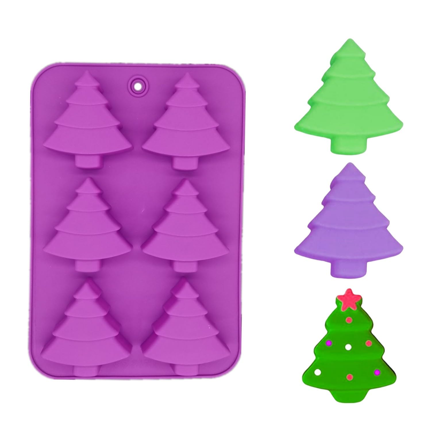 Accfore moldes silicona gominolas Navidad, resultados brillantes y formas consistentes