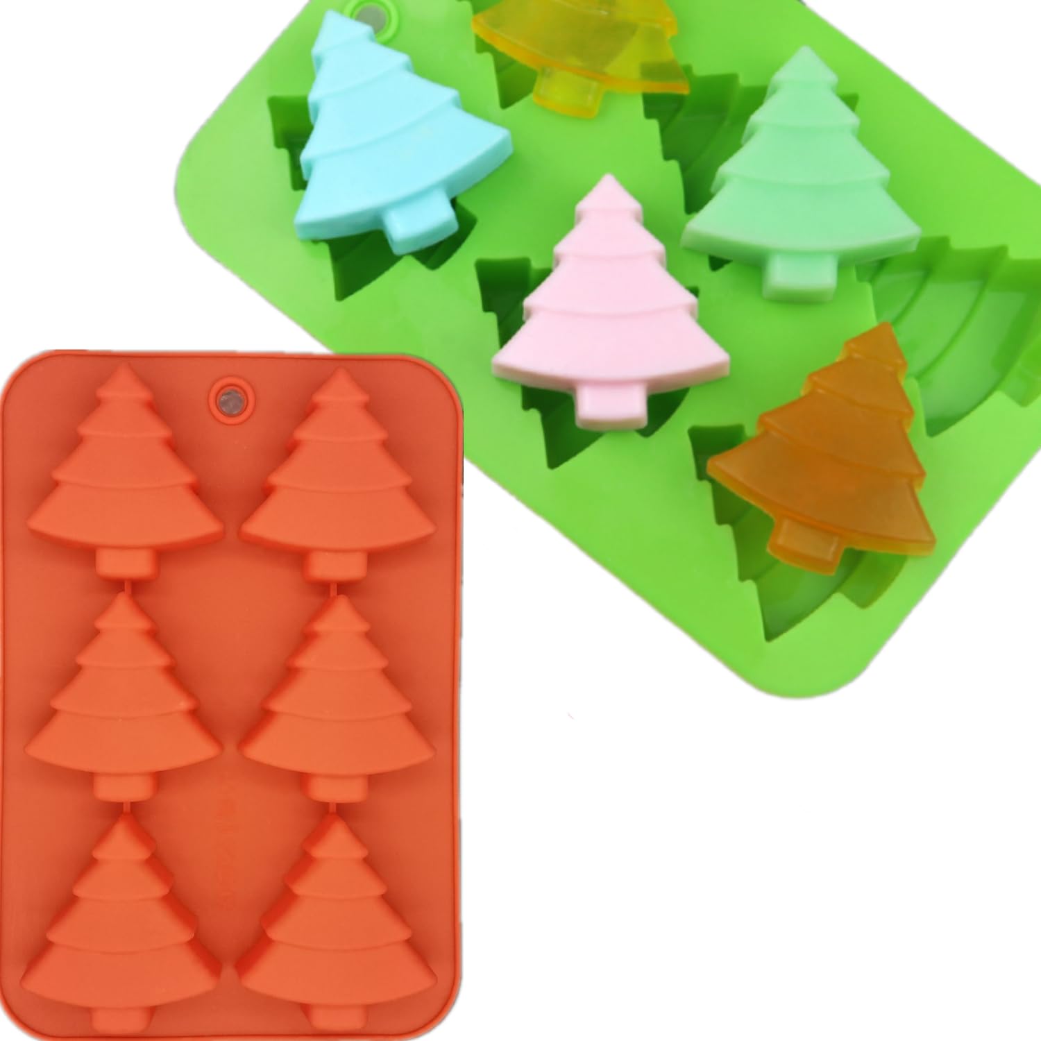 Accfore moldes silicona hielo figura árbol, cubos perfectos para bebidas festivas
