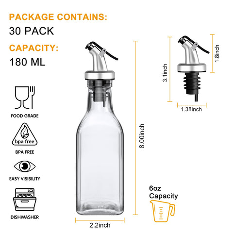 Accguan Dispensador de vidrio transparente facilita ver la cantidad de aceite.
