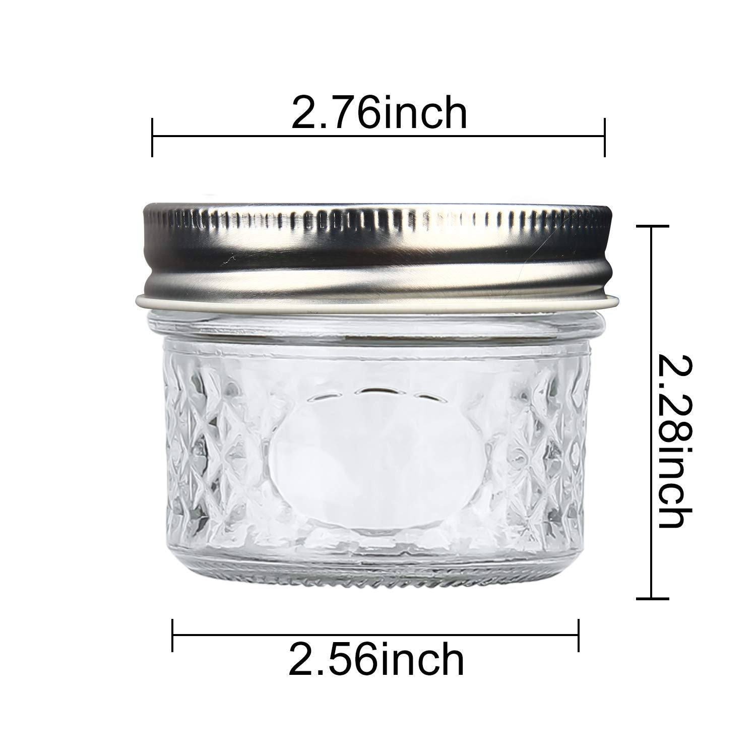 Accguan tarro Mason mini 4oz vidrio transparente para almacenamiento de alimentos.