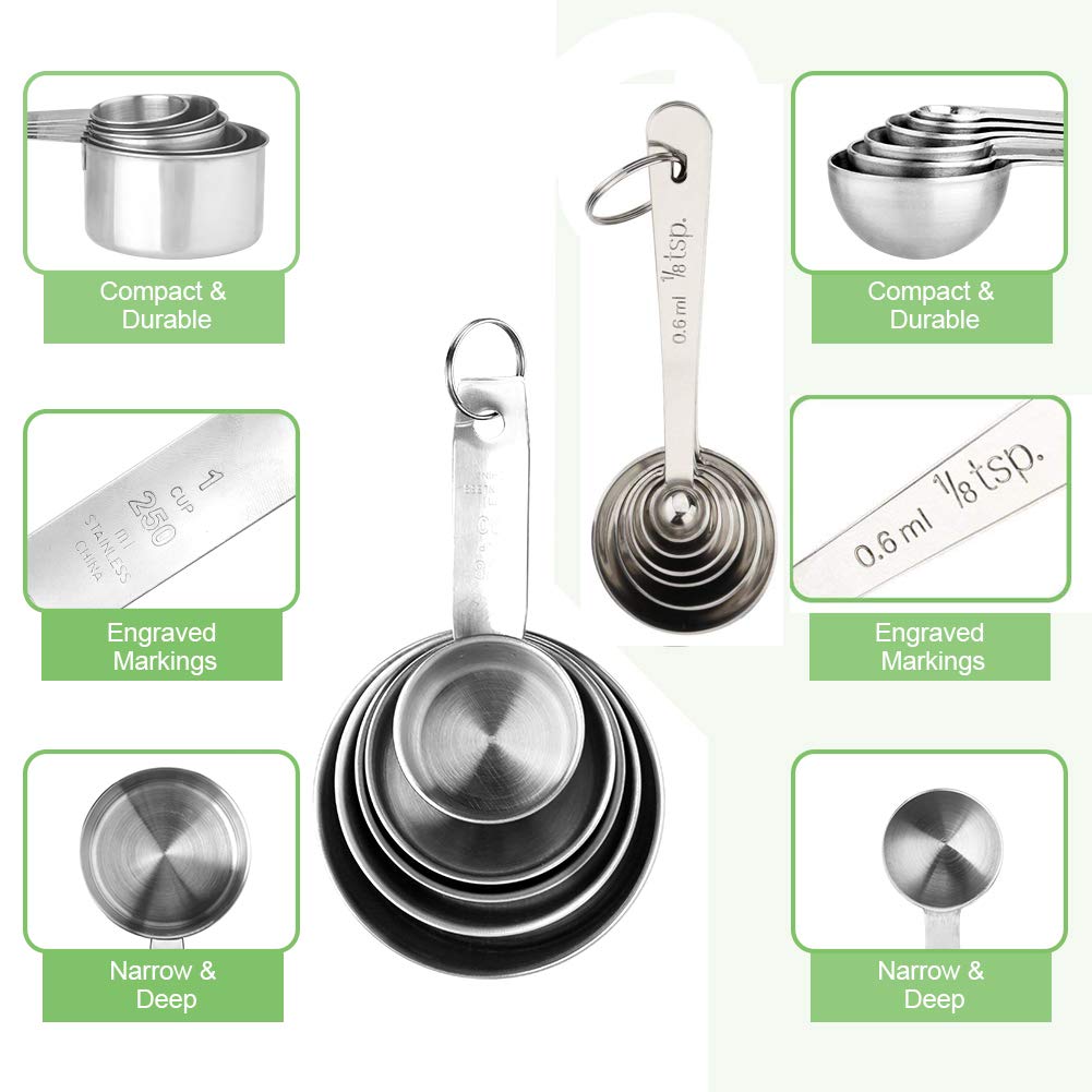 Accmor, cucharas medidoras alargadas ergonómicas para verter con precisión.