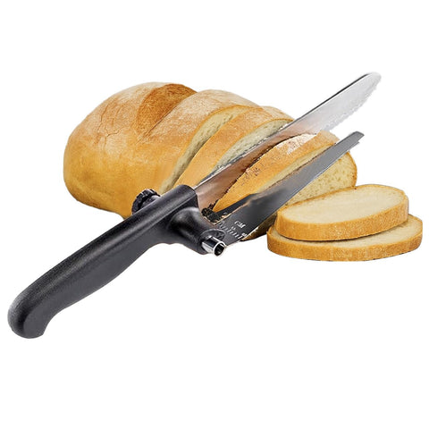 accu-station pan casero y cuchillo dentado para rebanadas limpias