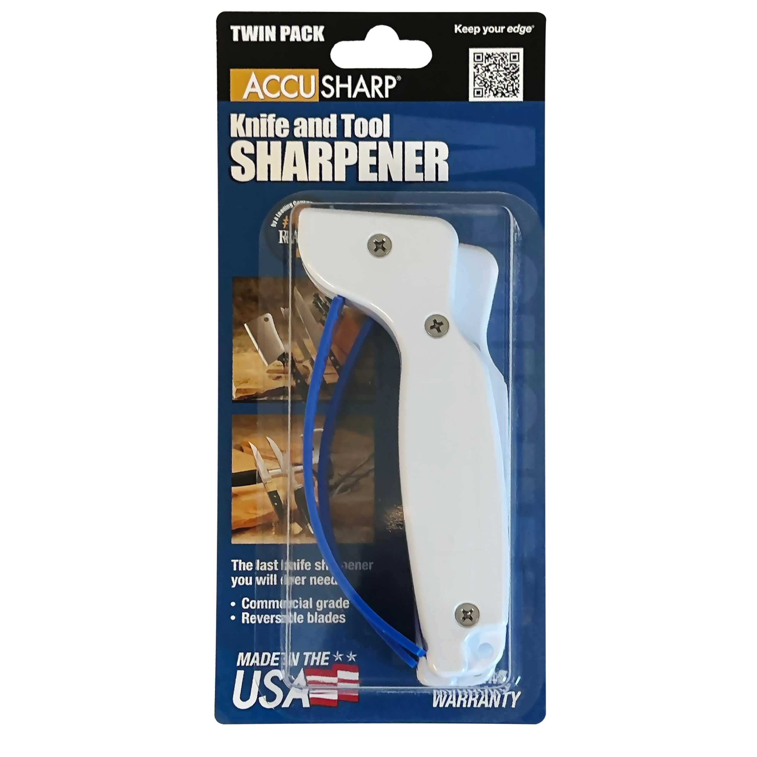 AccuSharp afilador con carburo de tungsteno, afila rápido y de larga duración.