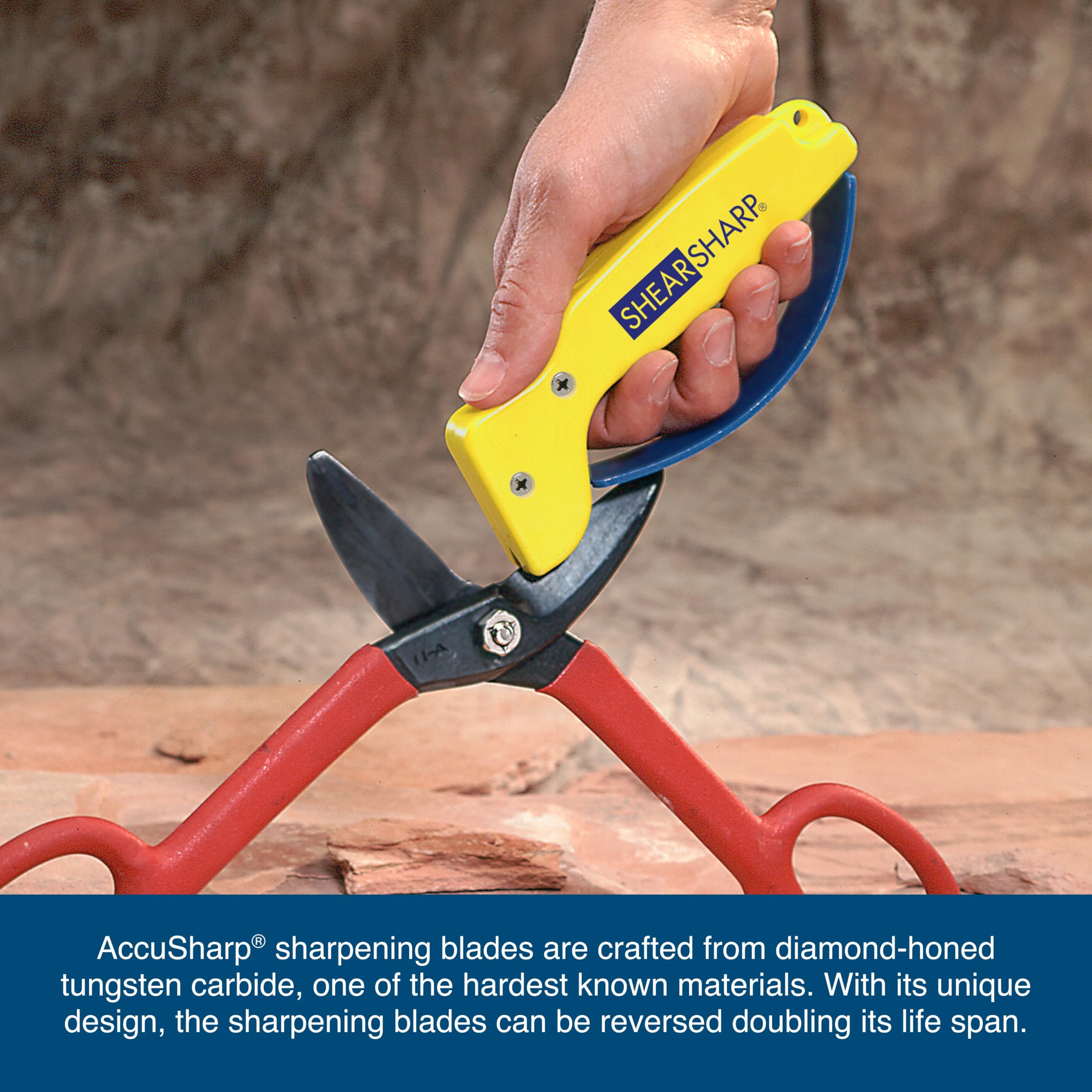 AccuSharp utiliza carburo de tungsteno diamantado para afilación duradera.