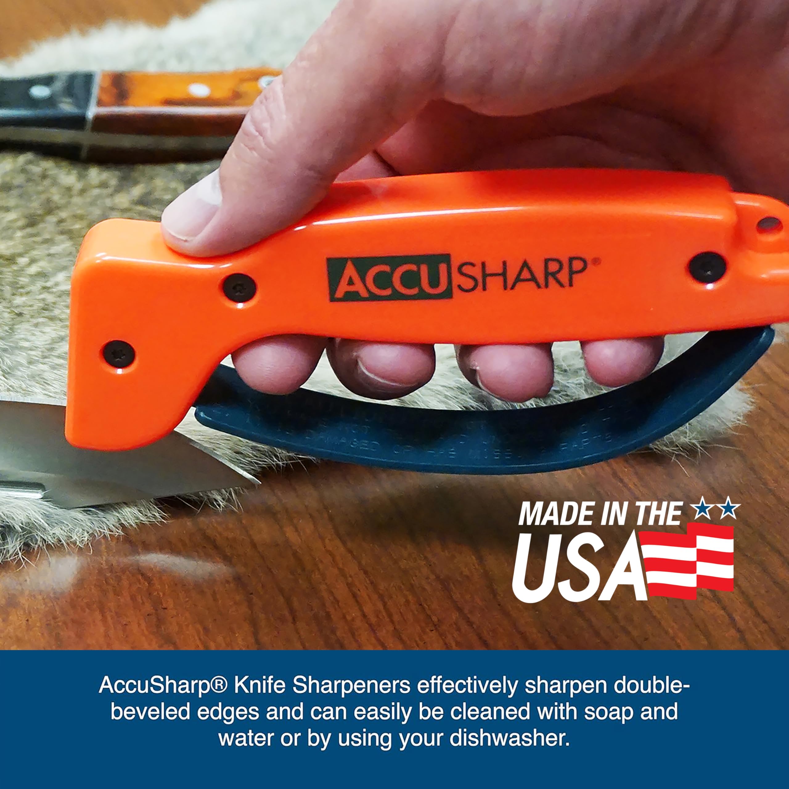 ACCUSHARP diseño seguro y ergonómico para un agarre estable.