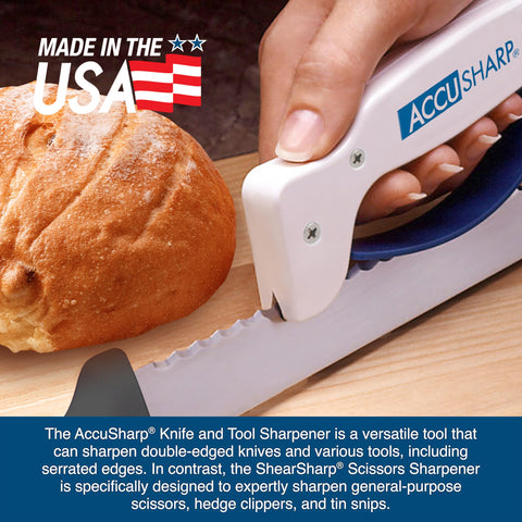 AccuSharp limpieza fácil con agua o lavavajillas.