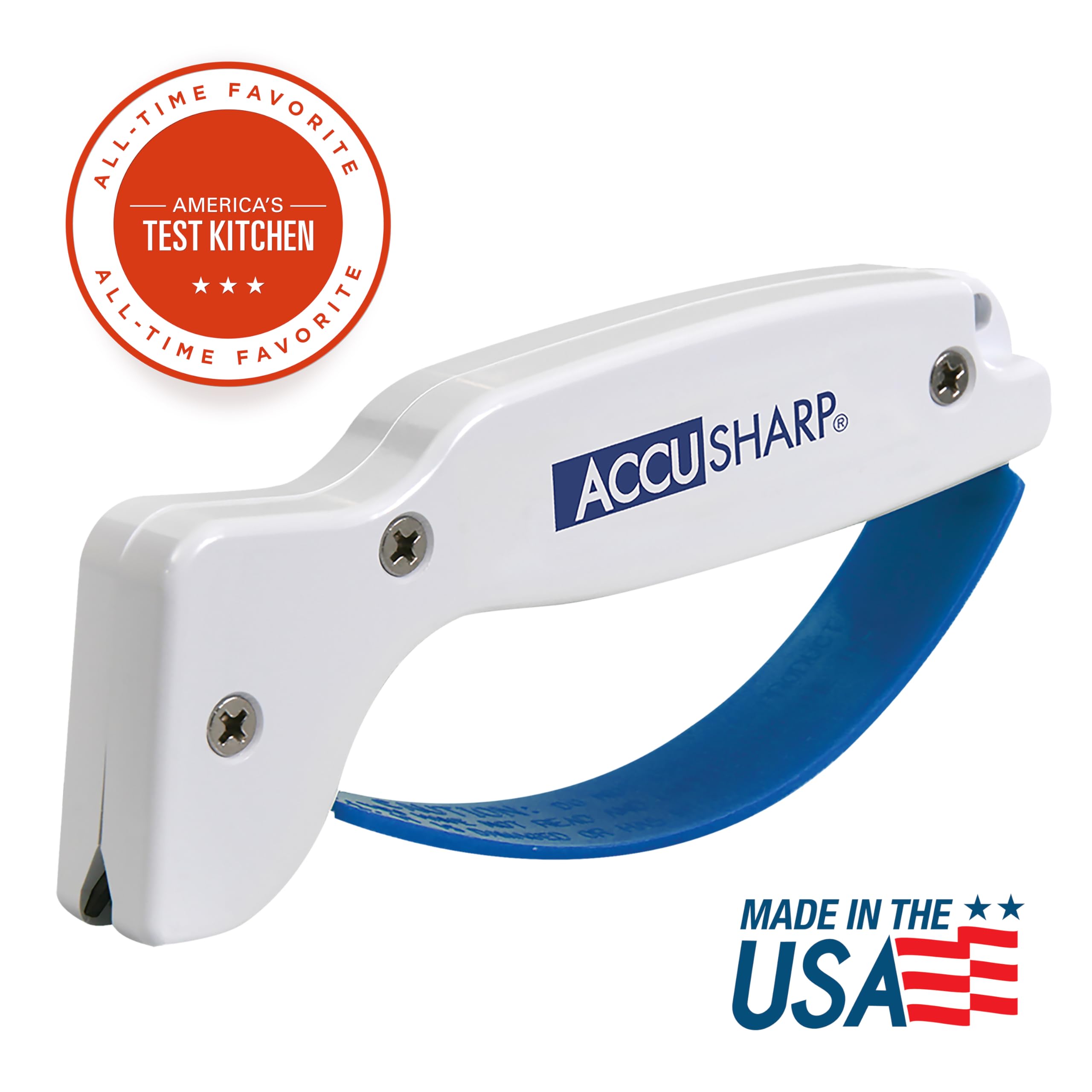 AccuSharp mango ergonómico facilita el agarre para diestros y zurdos.