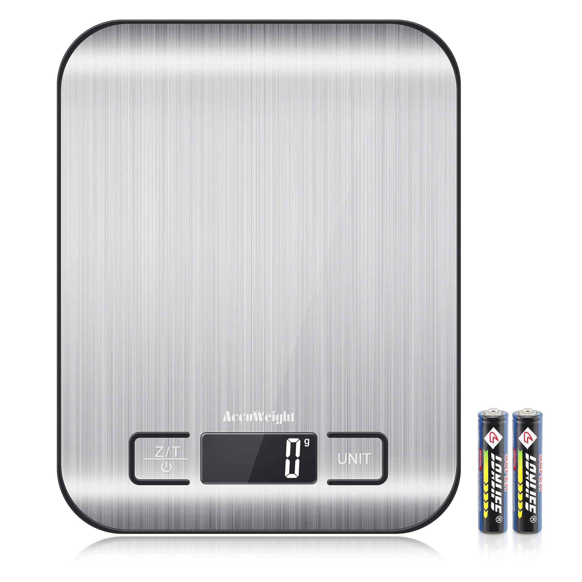 AccuWeight 211: balanza de cocina digital con lectura frontal clara para recetas.