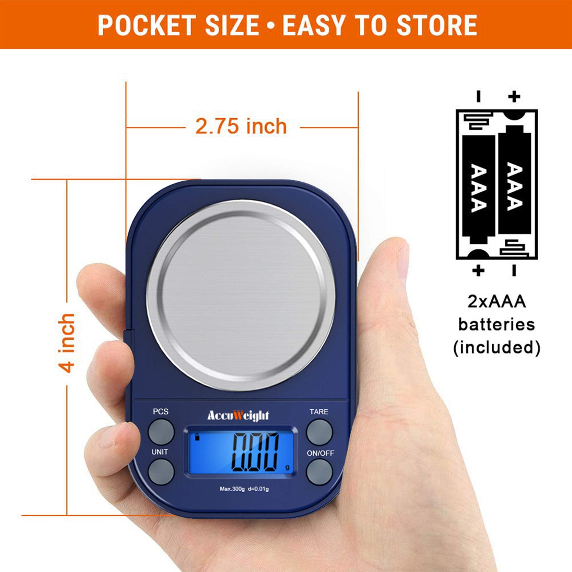 AccuWeight Balanza para Calibración: lectura estable tras calibrar y usar