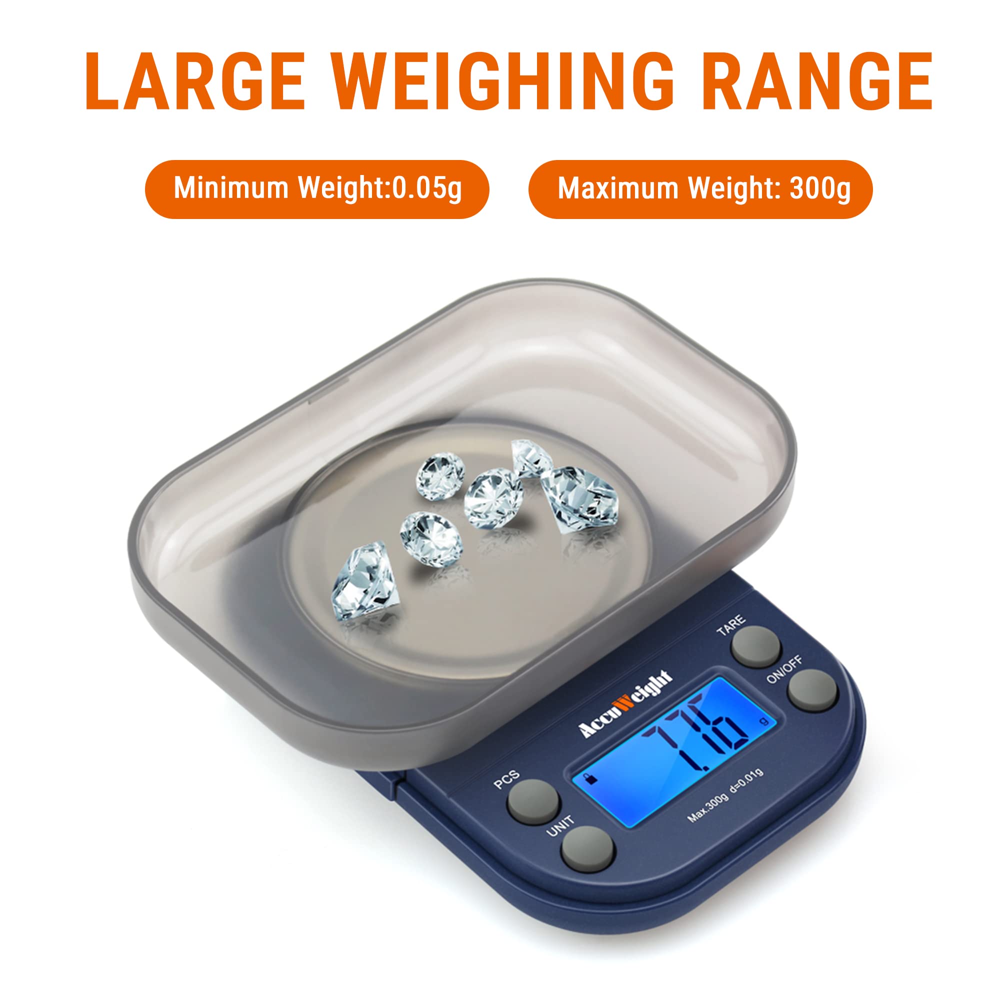 AccuWeight Balanza para Unidades Múltiples: medir en gramos, onzas y quilates