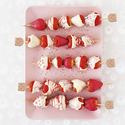 acDesign palillos para postres con cara de oso, añade toque lúdico.