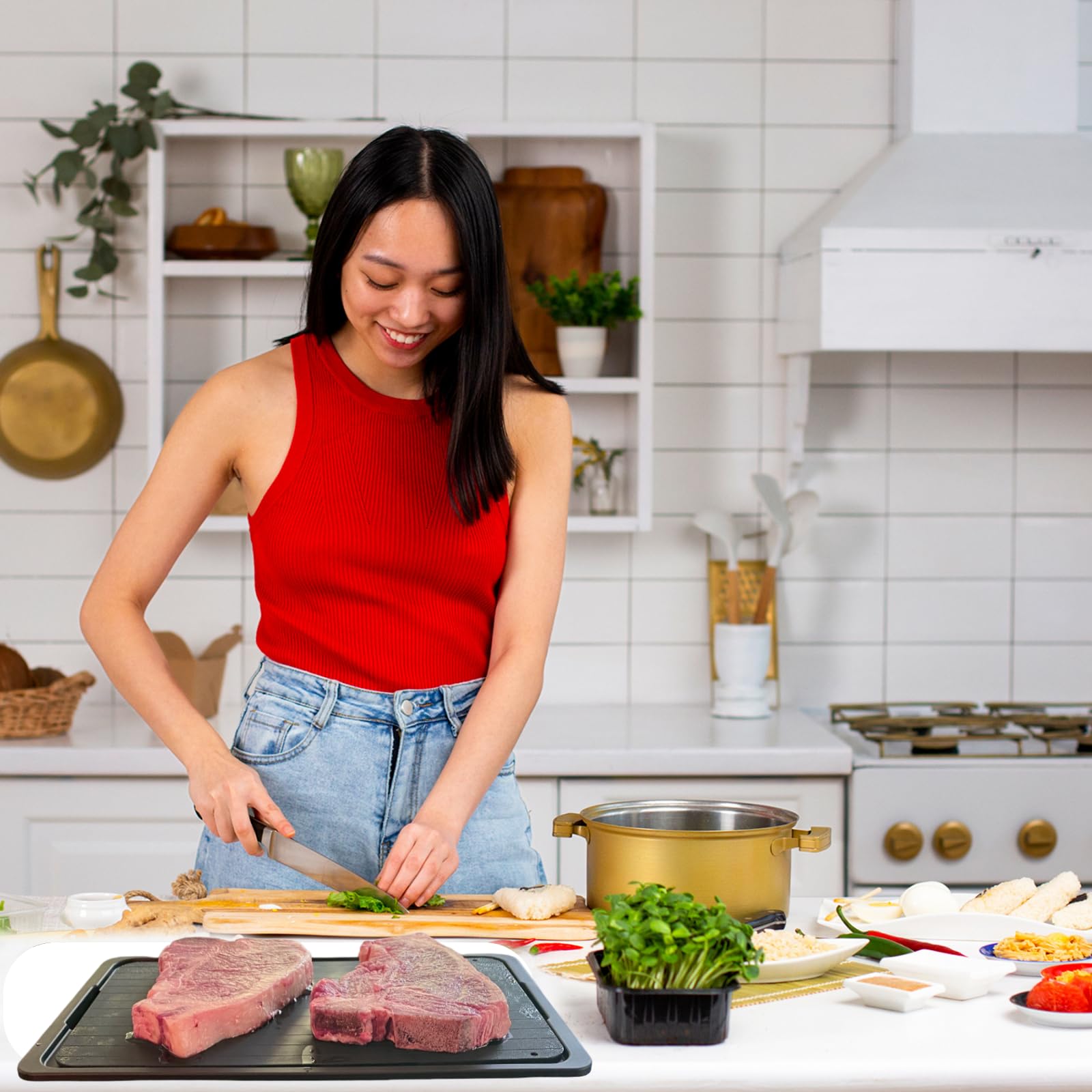 Ace and Olive drenaje-integrado recoge líquidos para una cocina más limpia