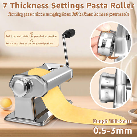 AceChef con cabezales de corte doble para espagueti y fettuccine caseros.
