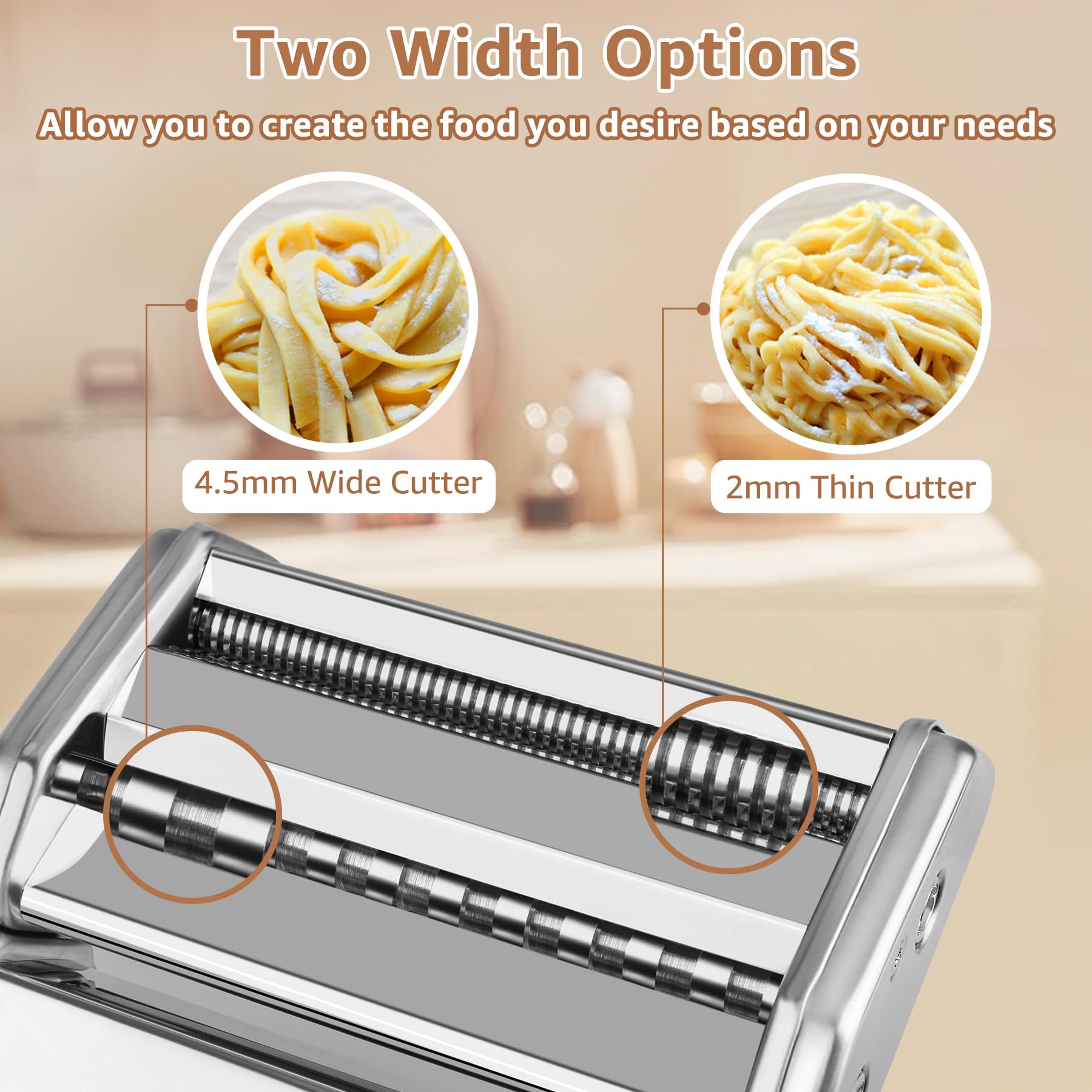 AceChef permite cortar espagueti de 2 mm con el cabezal doble.