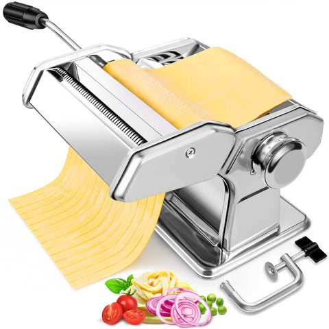 AceChef máquina para pasta con rodillo y 7 espesores para textura perfecta.