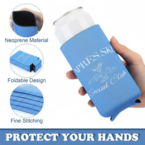Acellegic enfriador para lata azul hielo conserva la temperatura en eventos.