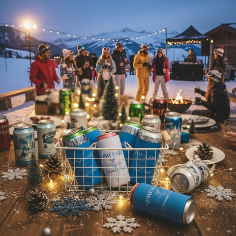 Acellegic enfriador para lata, detalle de diseño Après Ski.
