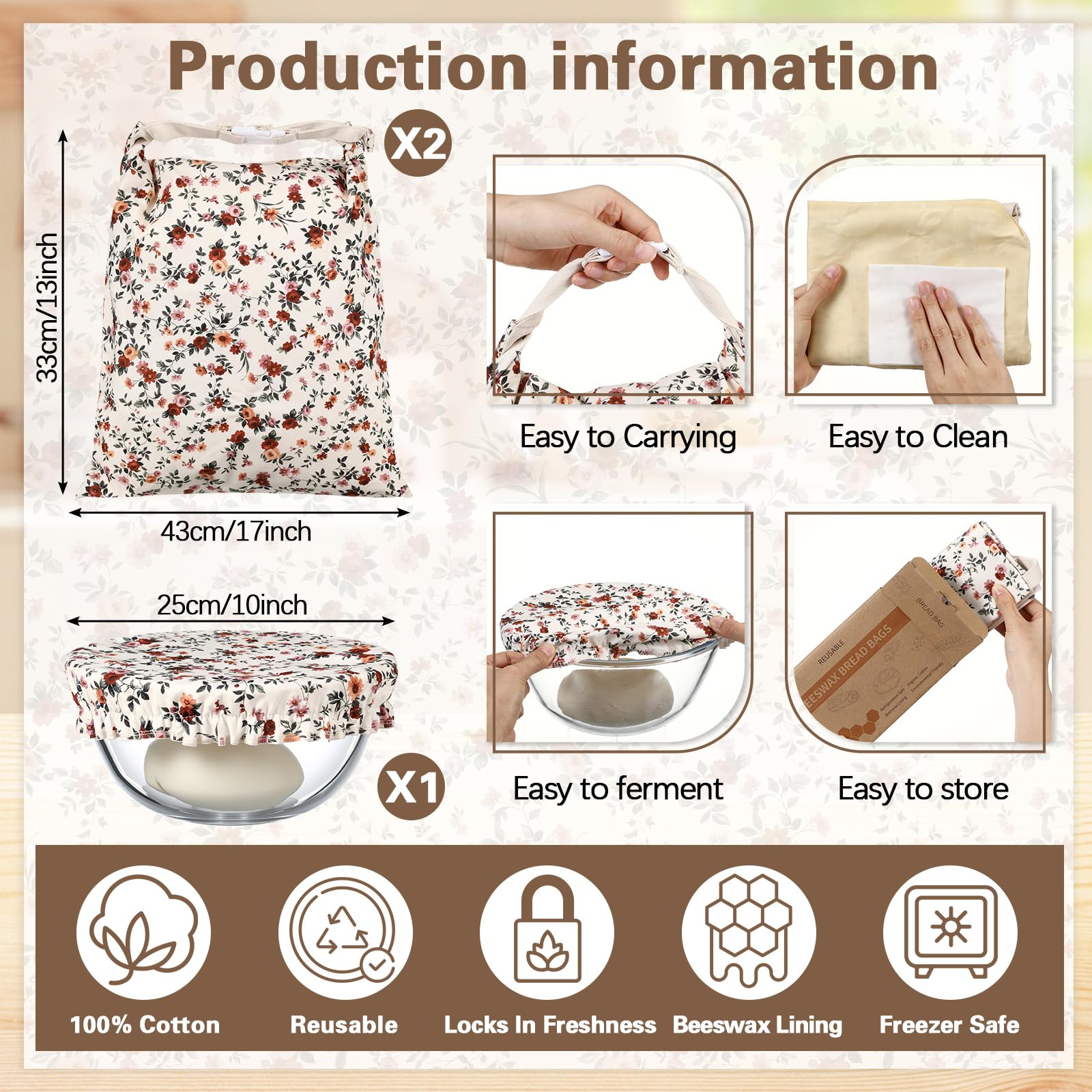 Bolsas reutilizables Acellegic para fermentación y almacenamiento sin plástico