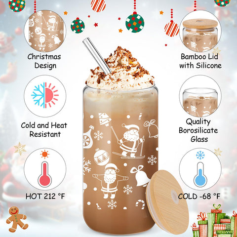 Vaso Acellegic con motivos navideños para decorar la mesa.