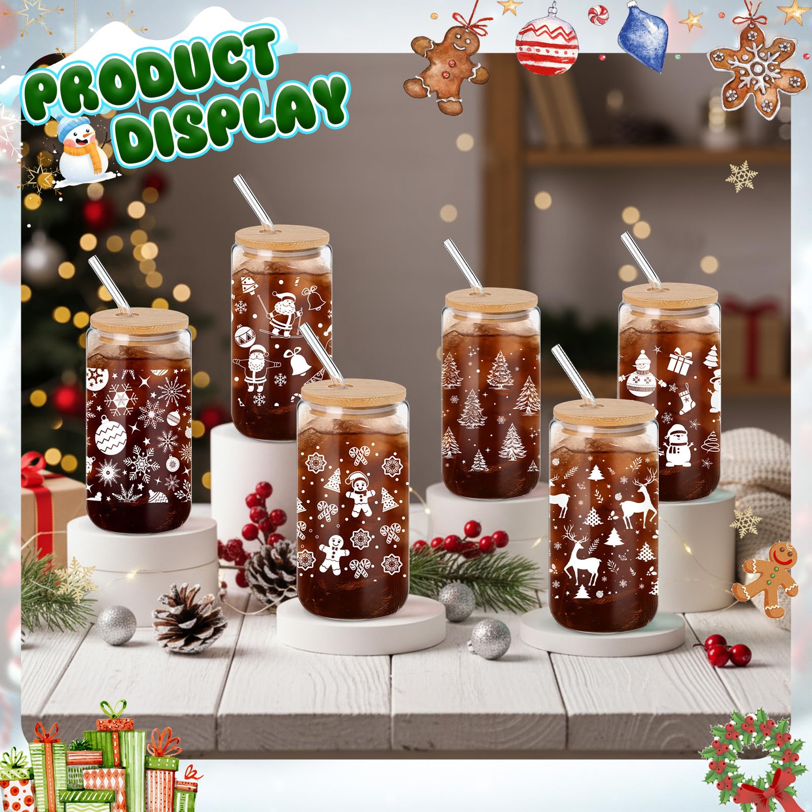 Copa de cristal grueso Acellegic 16 oz, ideal para café o té.
