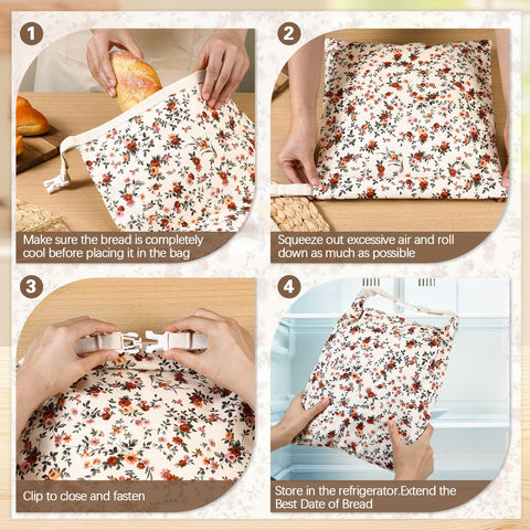 Diseño floral vintage en bolsas y cubiertas para cocina Acellegic