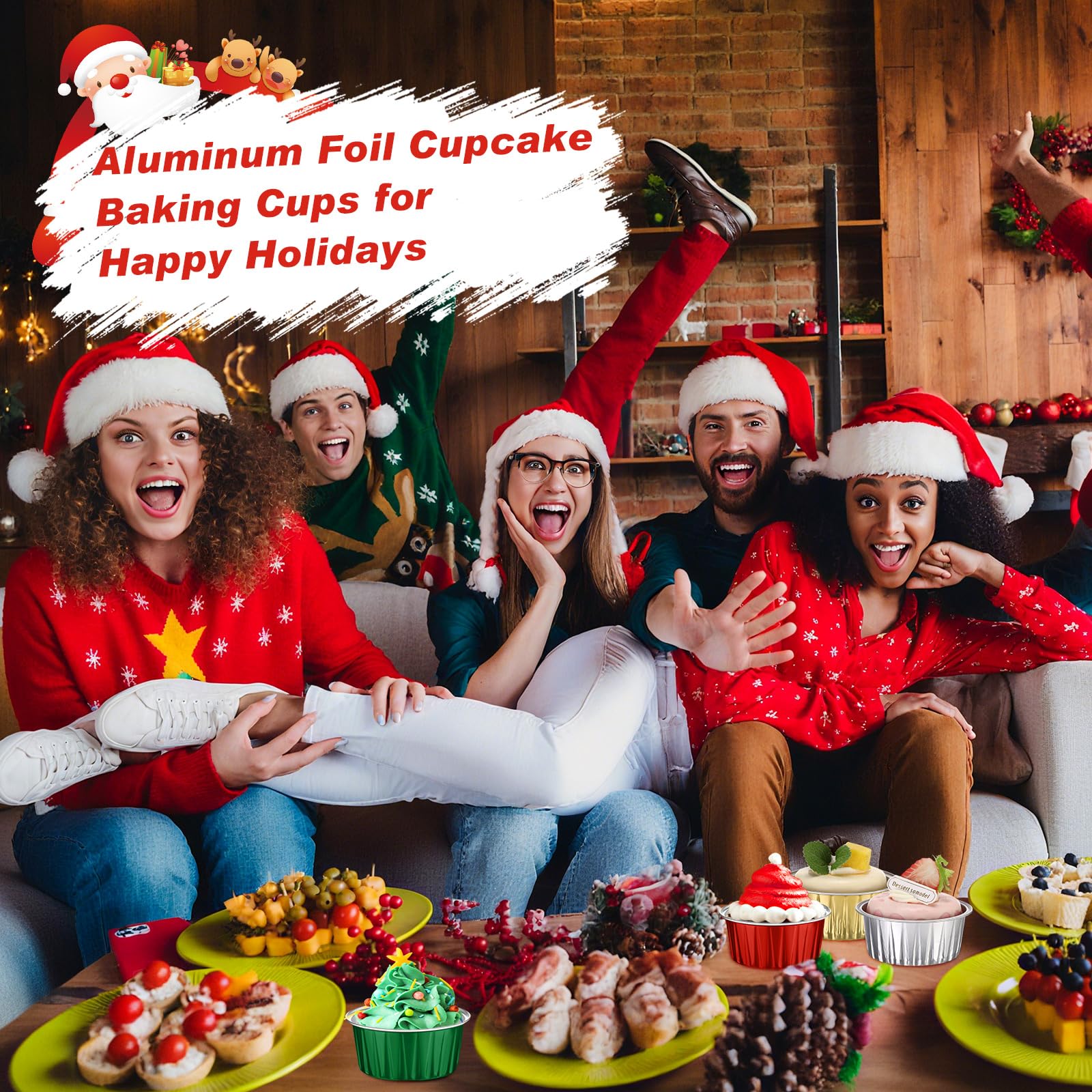 Acellegic juego de 6 copas con tapas, perfecto para fiestas y porciones.