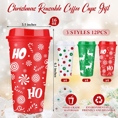 Taza Acellegic con tapa blanca ideal para fiestas navideñas
