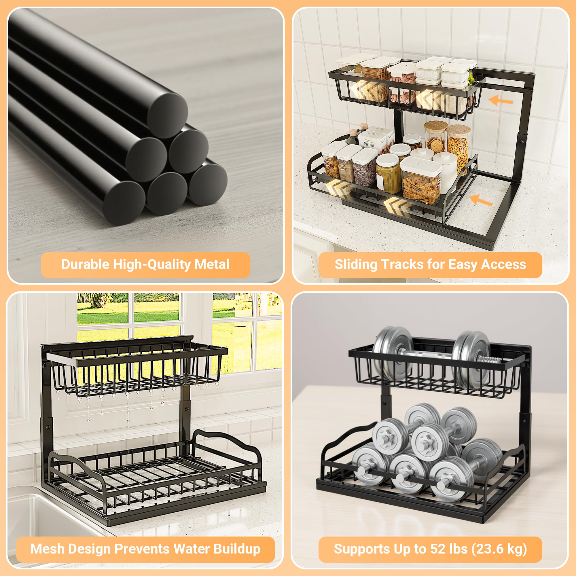 AceMining estructura de metal estable, soporte de 52 libras.