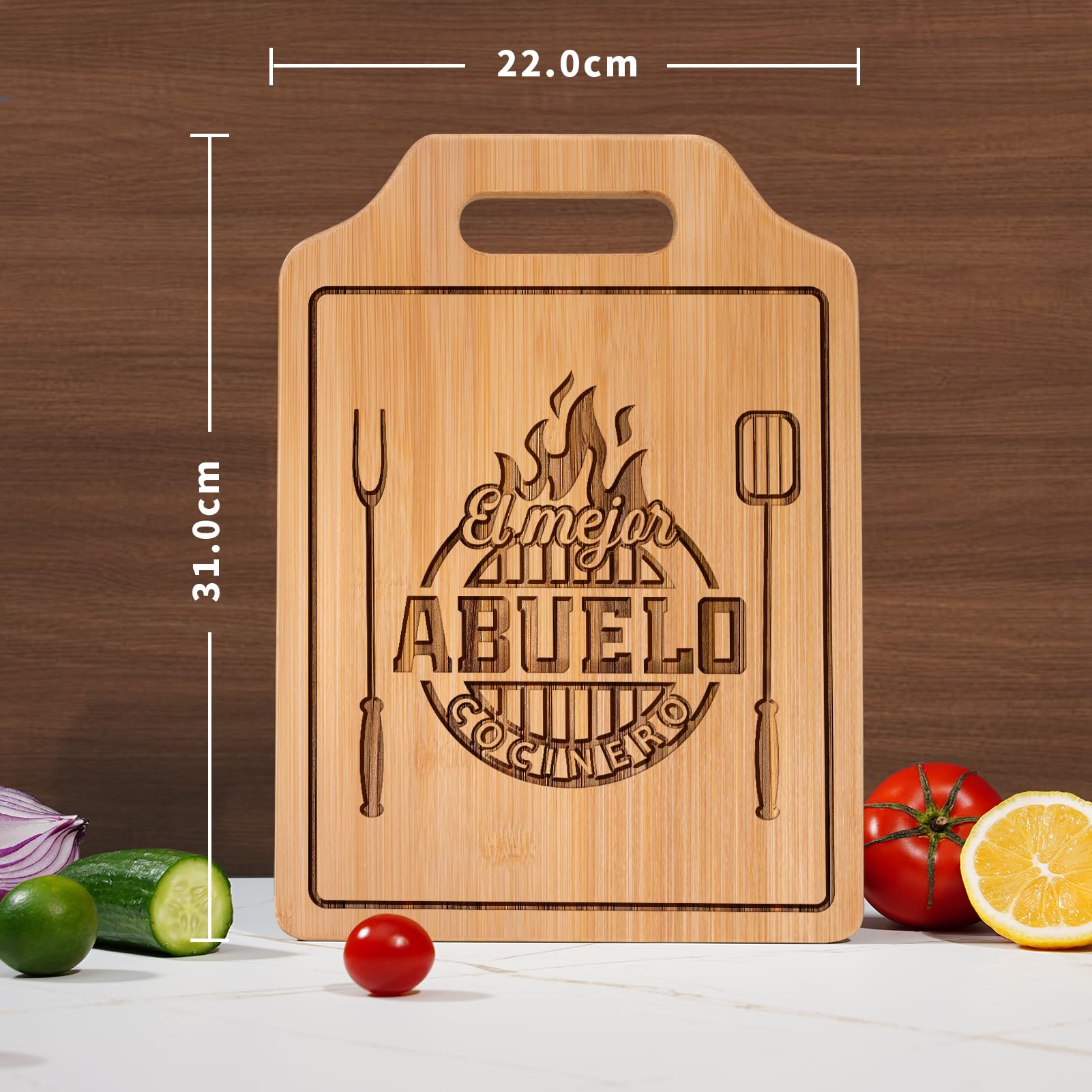 AceThrills detalle grabado láser en la tabla brinda diseño duradero y seguro