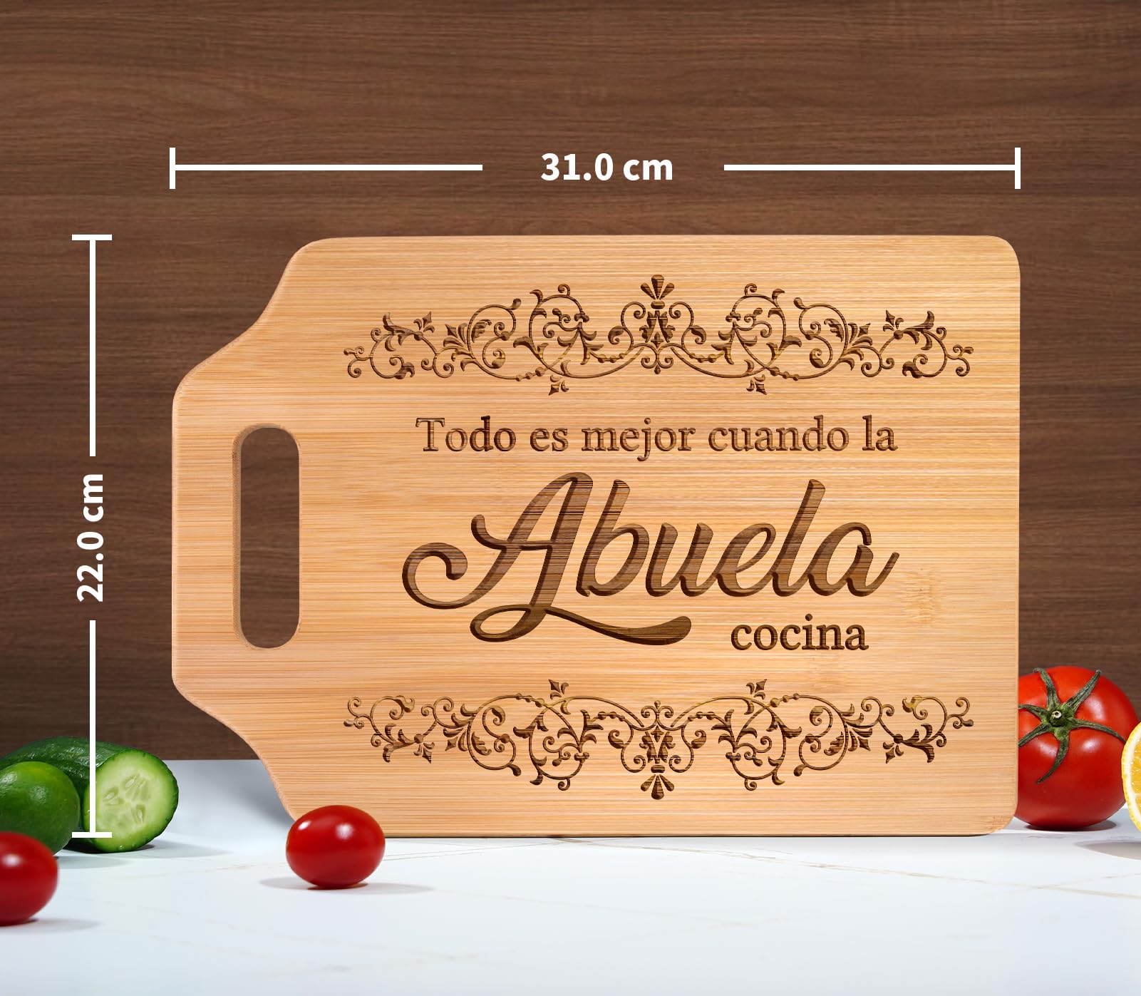 Tabla AceThrills de bambú, duradera y resistente, lista para el uso diario.