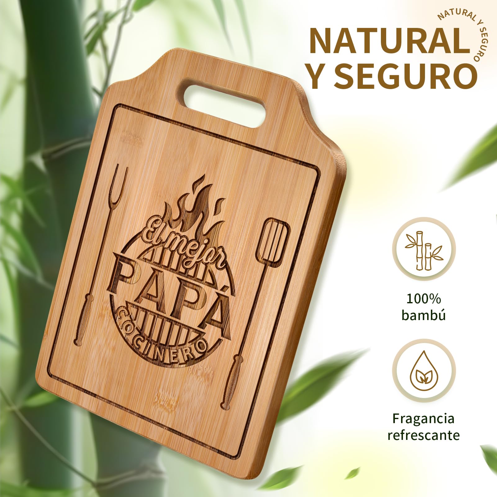 AceThrills tabla de cortar para frutas y verduras con superficie segura.