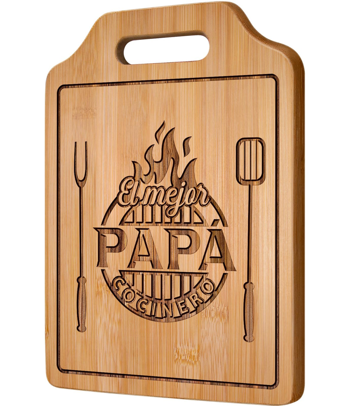 AceThrills tabla de cortar de bambú grabada 12-3 pulgadas para uso diario en la cocina.