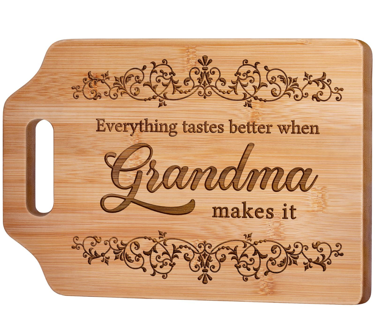 AceThrills tabla de bambú grabada para la abuela, regalo práctico