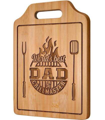 AceThrills tabla de cortar bambú grabada con mensaje, regalo sentimental para papá