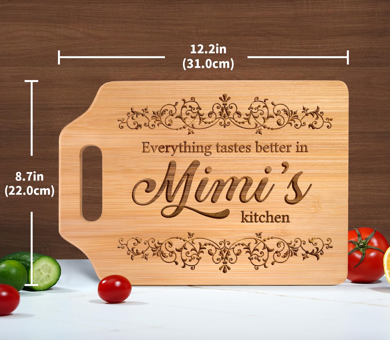 Tabla AceThrills para servir quesos y frutas con presentación elegante