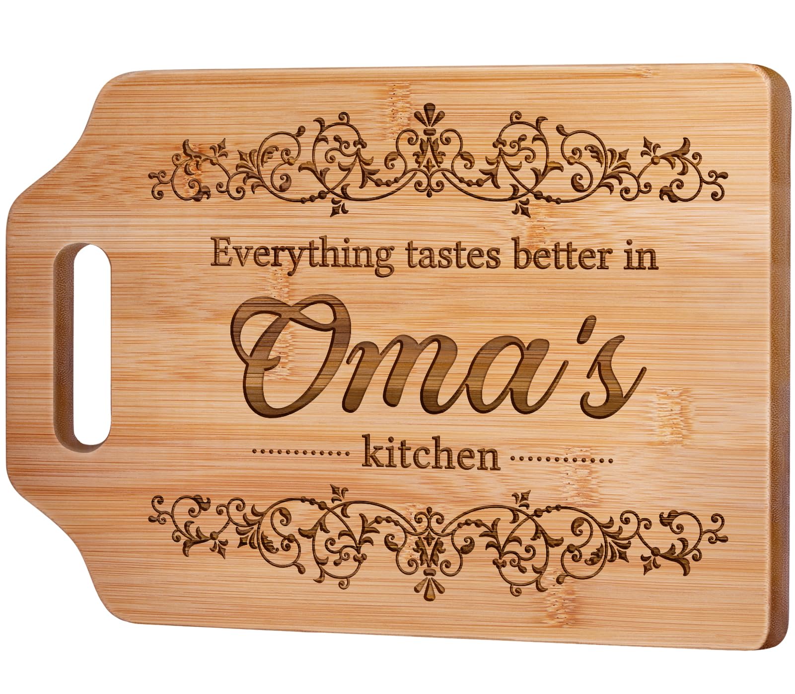 AceThrills tabla de corte grabada para Oma, ideal en la cocina