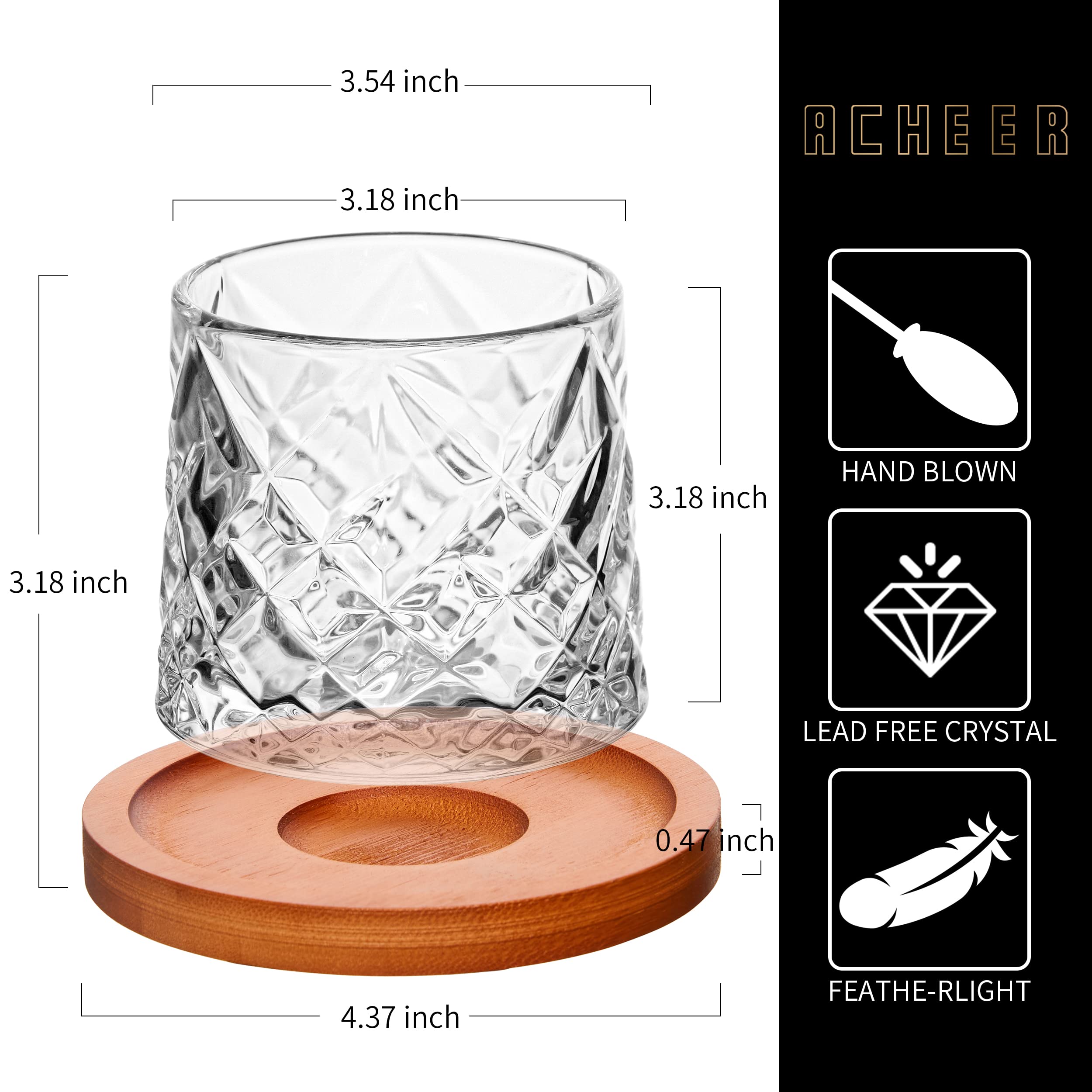 vaso cristal acheer claro 10oz, ideal para brindar con estilo.