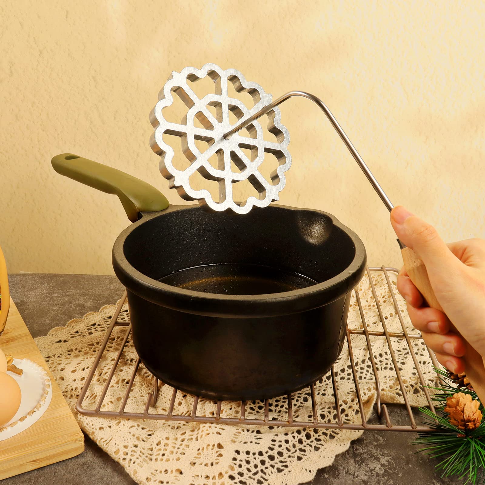 Achouray moldes para rosetas y buñuelos, almacenamiento sencillo