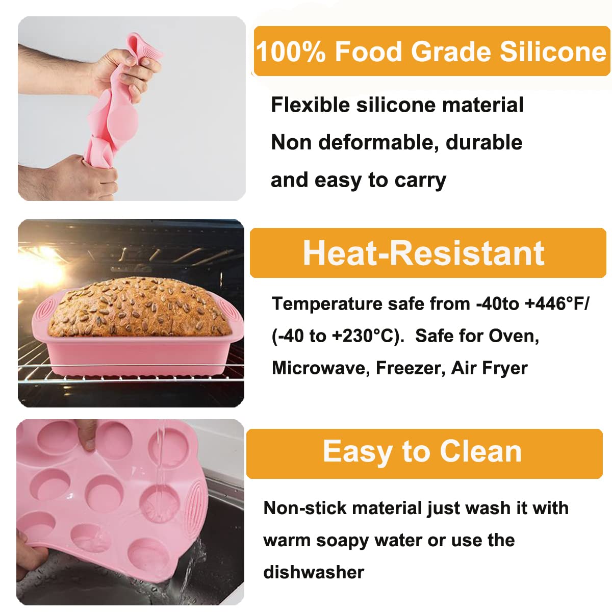 Acidea molde-muffin-6-cupos silicona: porciones uniformes para magdalenas caseras