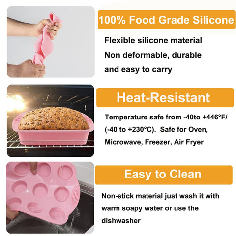 Acidea molde-muffin-6-cupos silicona: porciones uniformes para magdalenas caseras
