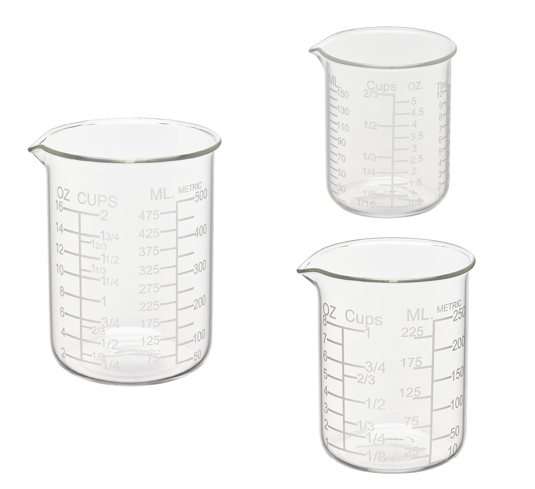 Ackers BORO3.3 vaso medidor cristal apto para horno precalentado.