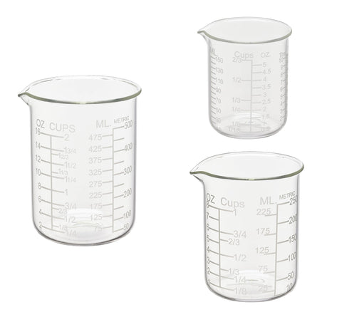 Ackers BORO3.3 vaso medidor cristal apto para horno precalentado.