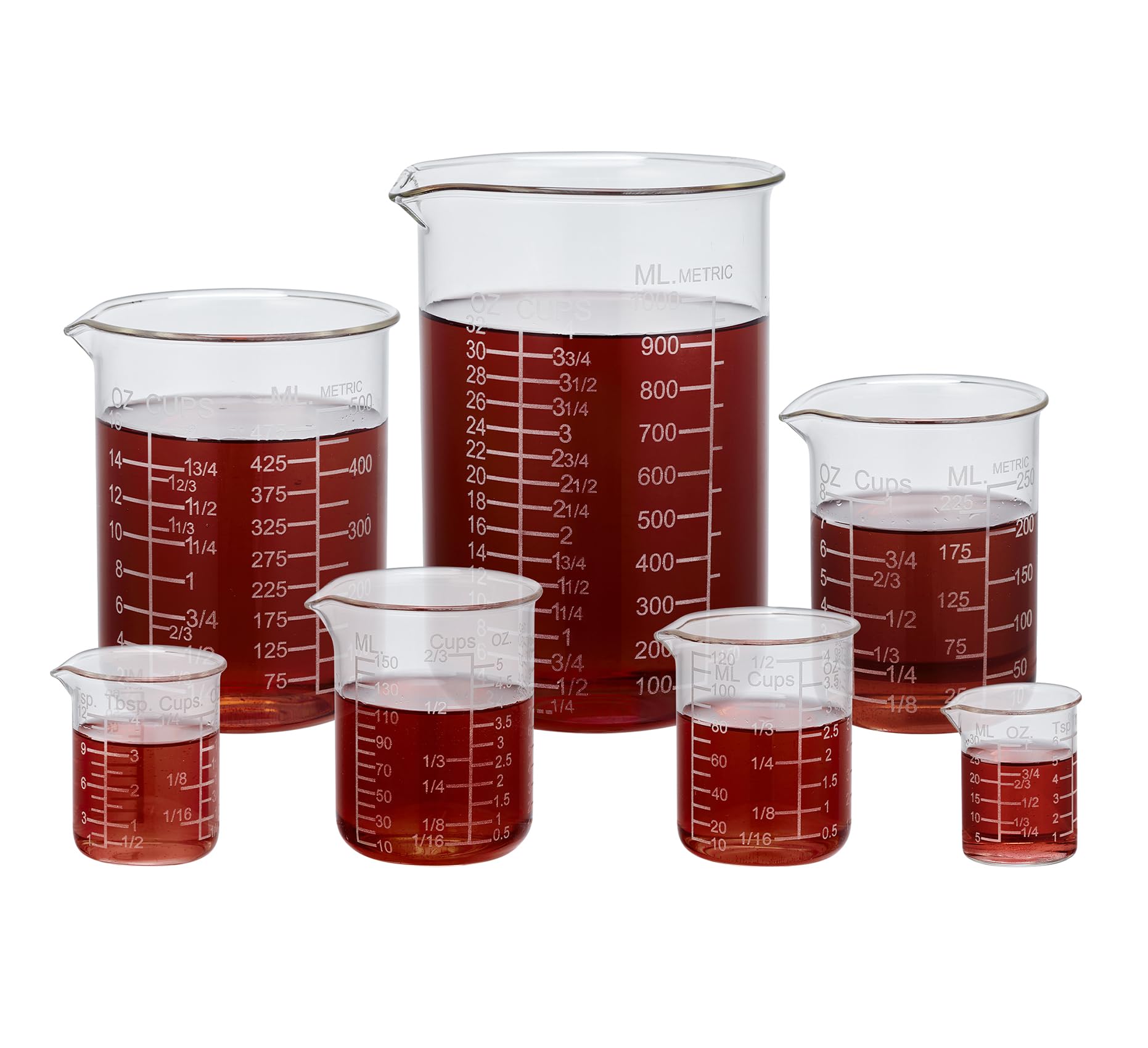 Ackers BORO3.3 vaso medidor cristal lavado seguro en lavavajillas.