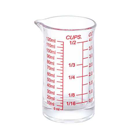 Ackers BORO3.3 vaso medidor 4 onzas con marcas claras para cocina y bar