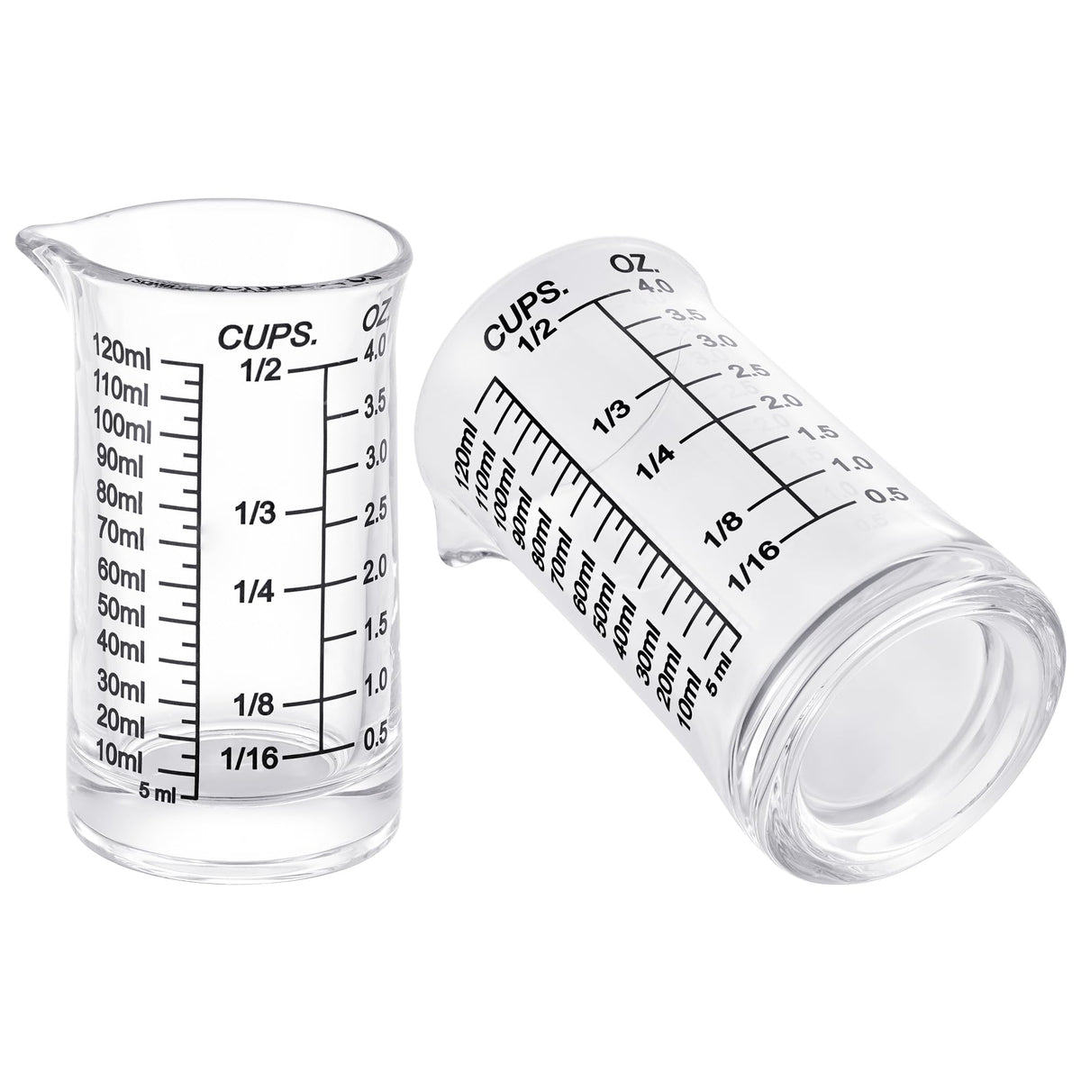 Ackers BORO3.3: vaso medidor 4oz para medir con precisión en cocina y bar.