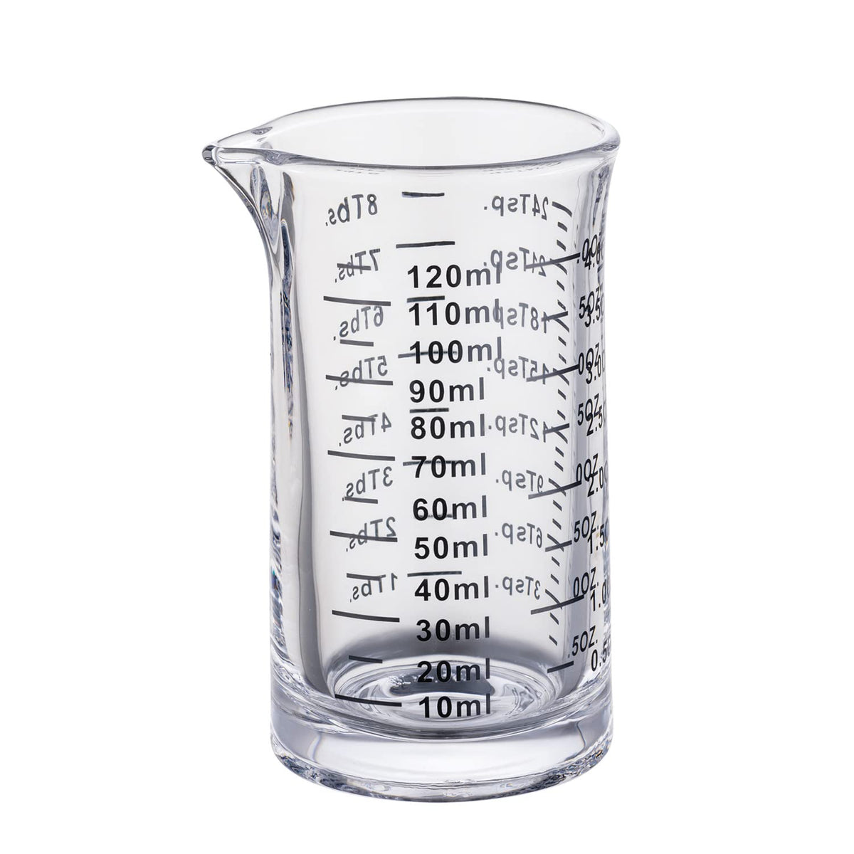 Ackers BORO3.3 vaso medidor 4 oz con pico en V para verter sin goteos
