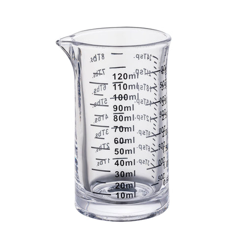 Ackers BORO3.3 vaso medidor 4 oz con pico en V para verter sin goteos