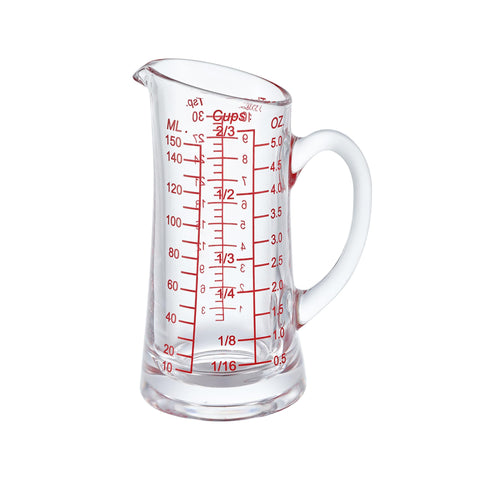 Ackers BORO3.3 vaso medidor 5oz con claridad y precisión para líquidos.